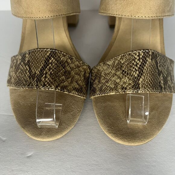 Chinese Laundry Snake Print Strappy Chunky Heels Size 8 - Picture 3 of 7